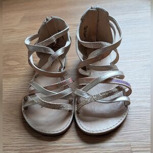 Self Esteem Gold Gladiator Sandals, Size 3.5